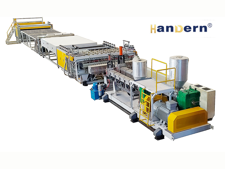 One-step hollow sheet production line